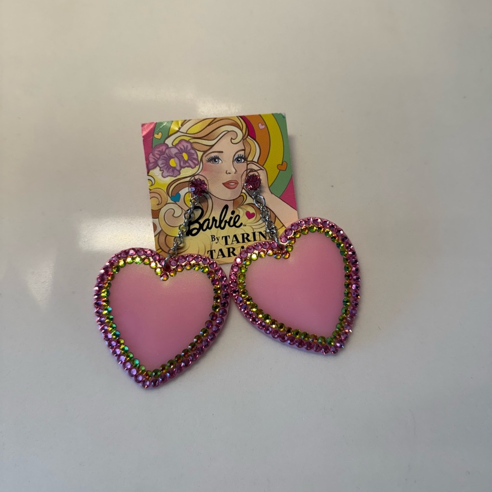 Tarina Tarantino Barbie Heart Earrings